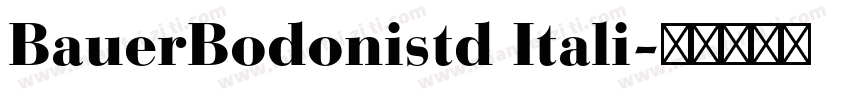 BauerBodonistd Itali字体转换